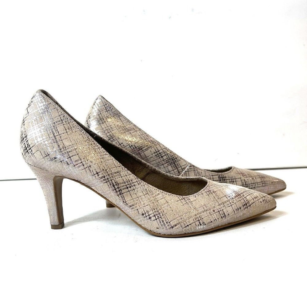 Tamaris Women's Pointed Toe Heels Size EU 40 US 9 Suede Leather Glossy "Olinda"